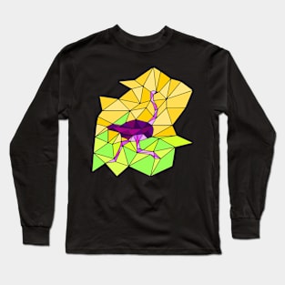 Colourful geometric ostrich Long Sleeve T-Shirt